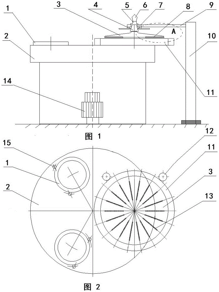 Unloading and transferring device for correcting plate of large ring throwing machine