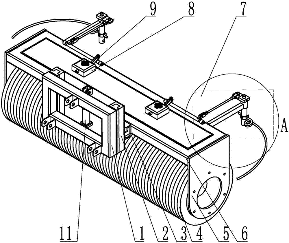 An obstacle-avoiding snow removal device