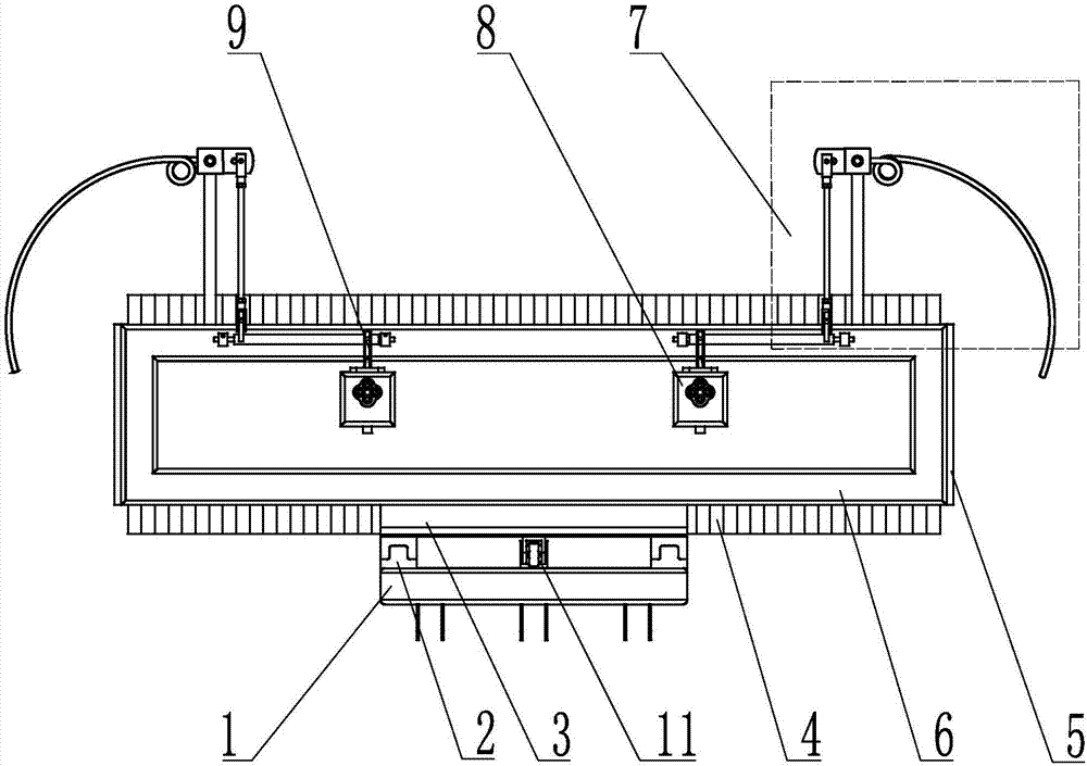 An obstacle-avoiding snow removal device