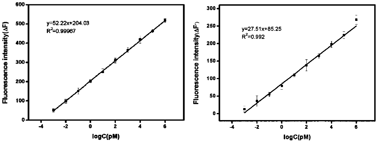 Fluorescent biosensor based on nucleic acid recognition induction and application thereof