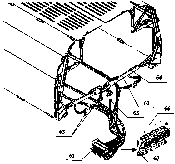 Sectional type radar protection frame automatic unfolding and folding device
