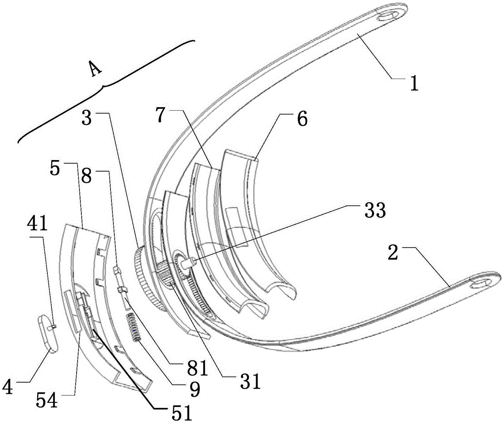 Wearable head band and wearable device with same