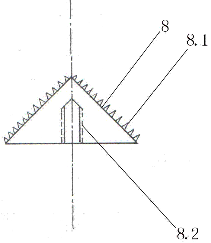 Conical ratchet potato crushing separator