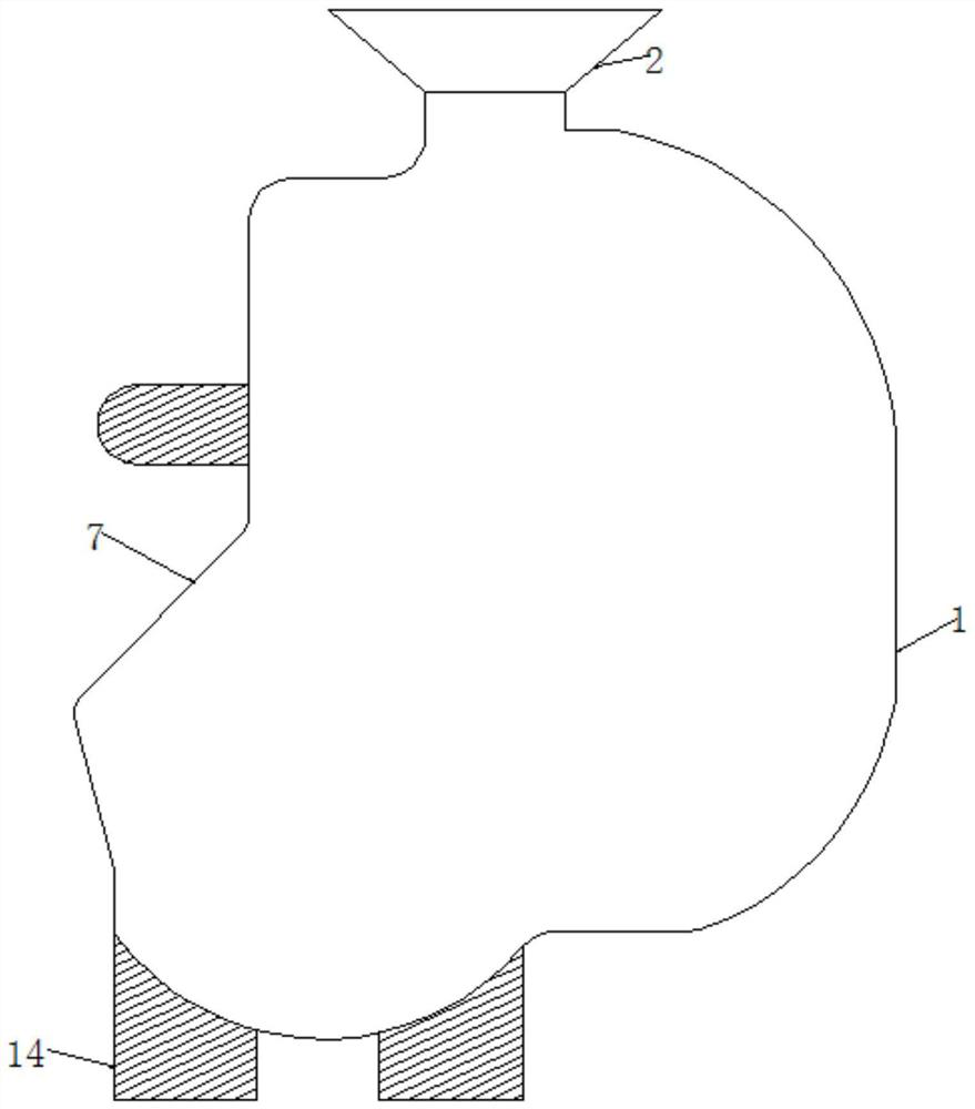 A feeder for building materials that controls the amount of falling and avoids material accumulation