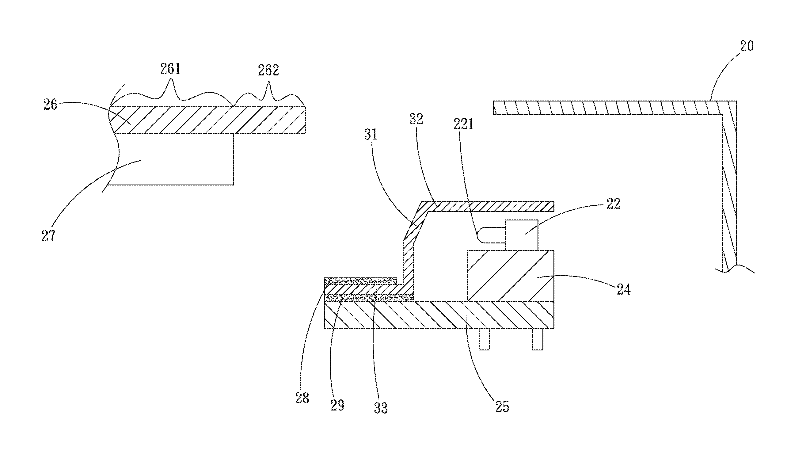 Filter structure of infrared touch module