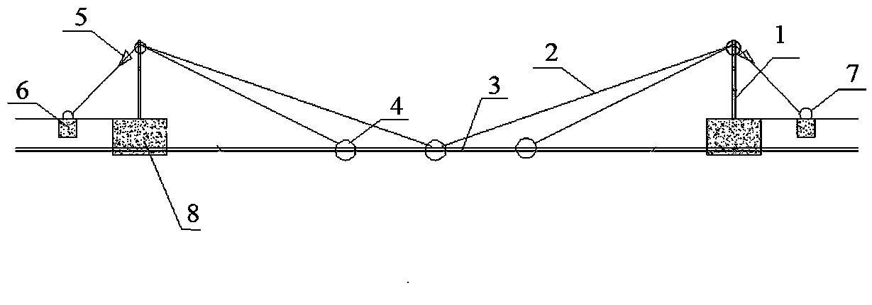 Overhang protective device of pipelines in pit slot excavation process and construction method thereof