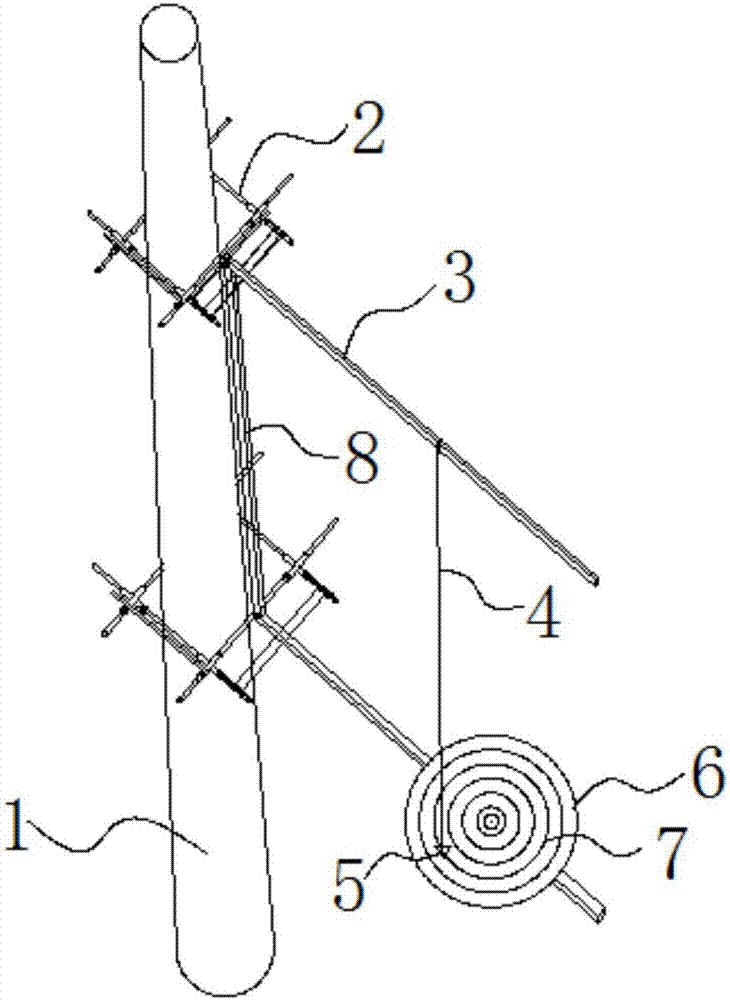 Method and device for detecting verticality of conical upright post