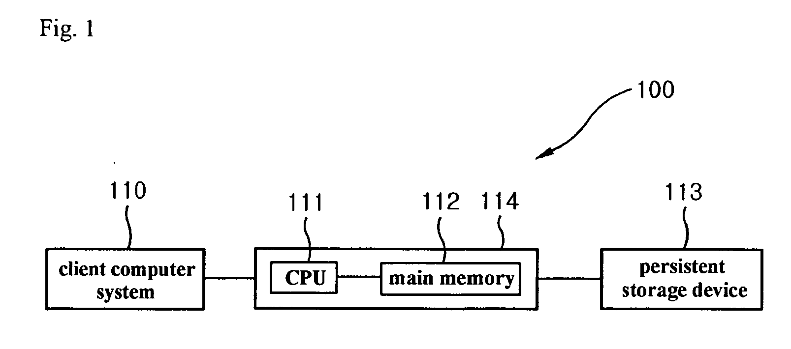 Database system and method for adapting a main database components in a main memory thereof
