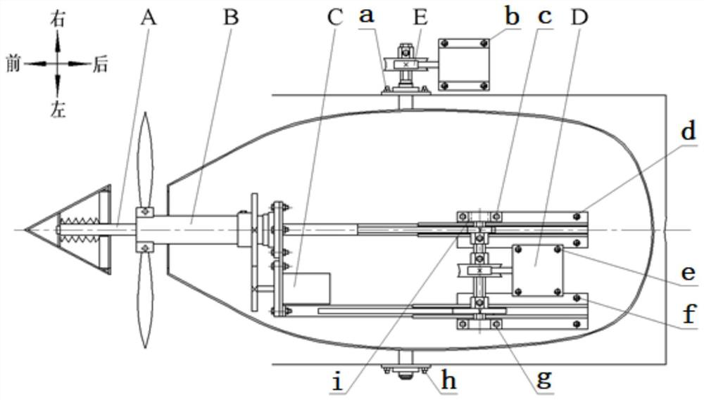 A propeller expansion and nose tilting device for a cross-medium aircraft
