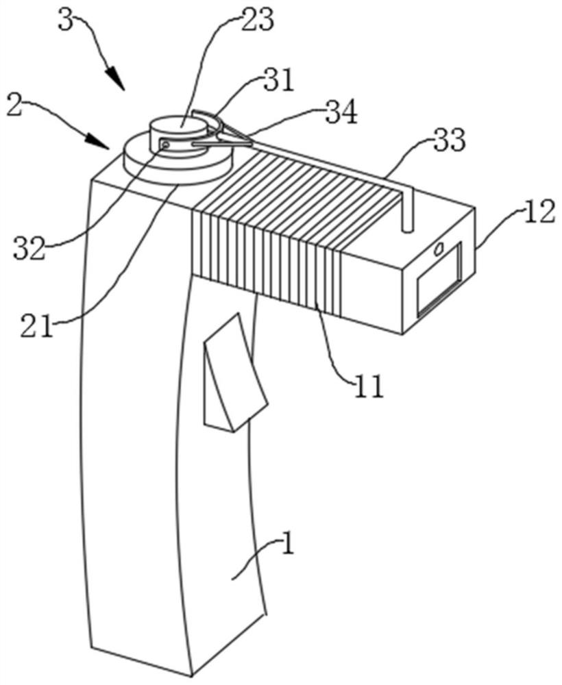 A multi-degree-of-freedom structure of the detection head of an infrared thermometer