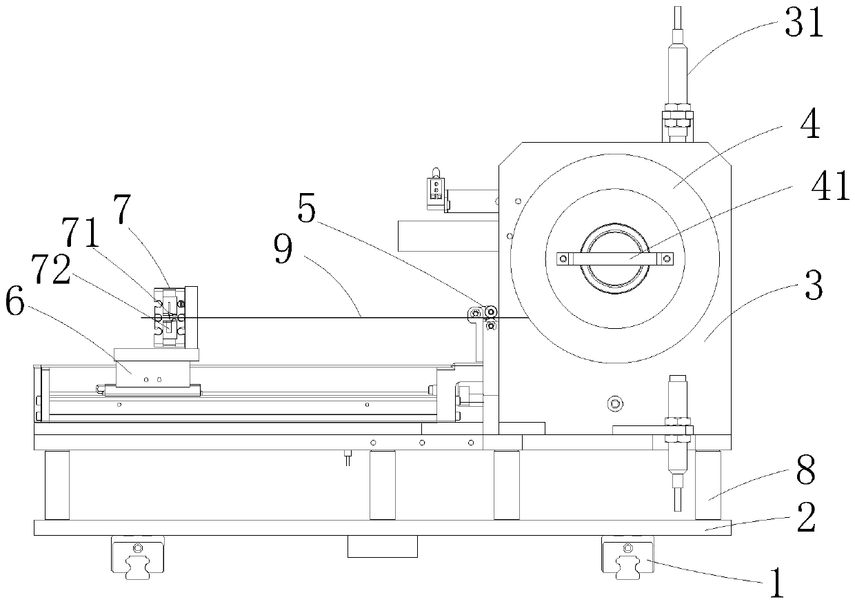 Masking tape conveying mechanism for optical fibre and cable automatic cutting machine