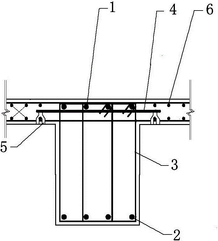 Beam bottom steel bar structure with steel bar protection layer thickness controlled by utilizing steel bar supporting framework