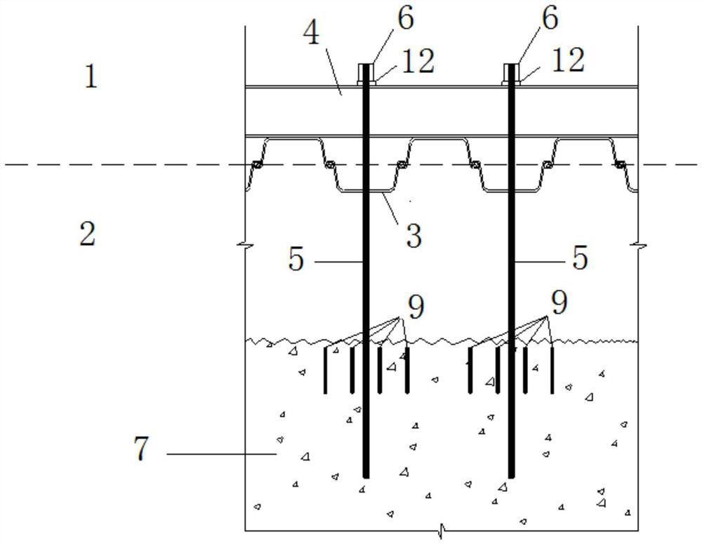 Anchoring support utilizing shallow foundation pit in pit with large height difference and foundation pit construction method