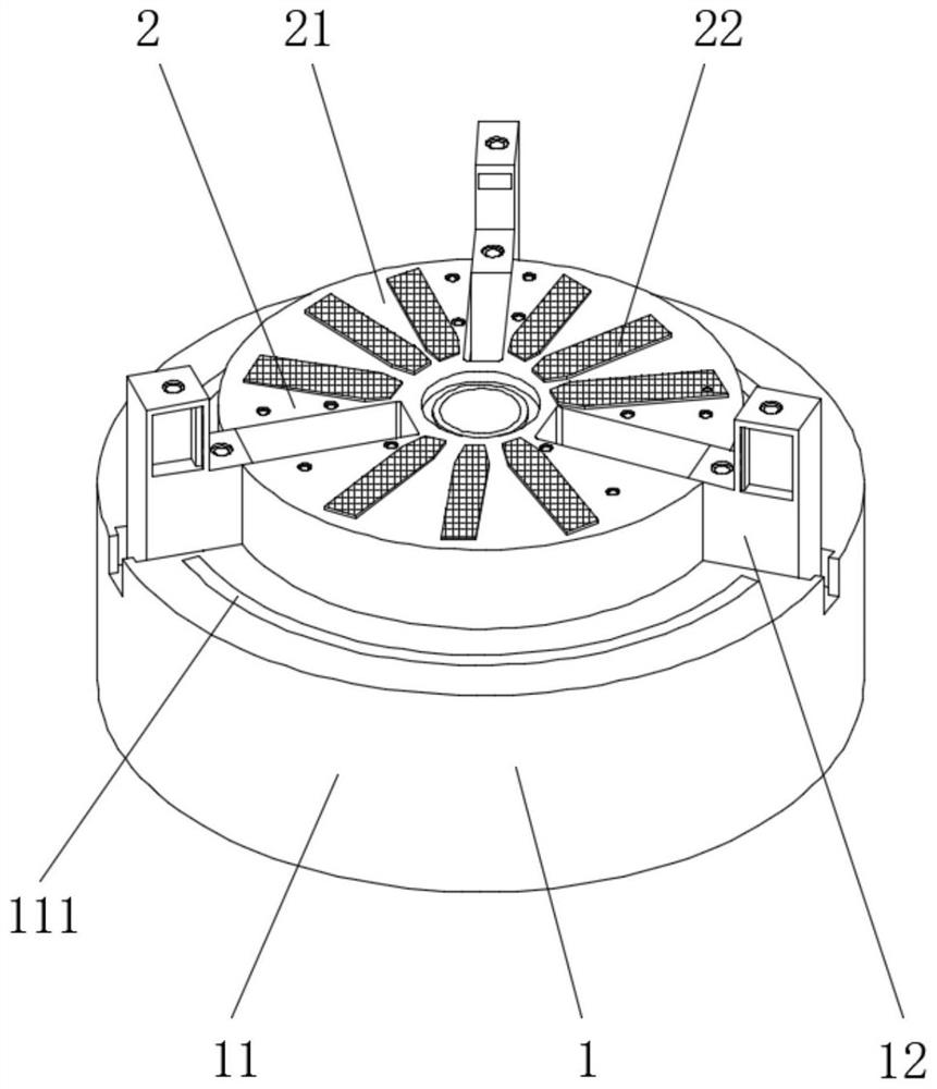 Combined electromagnetic chuck capable of self-centering