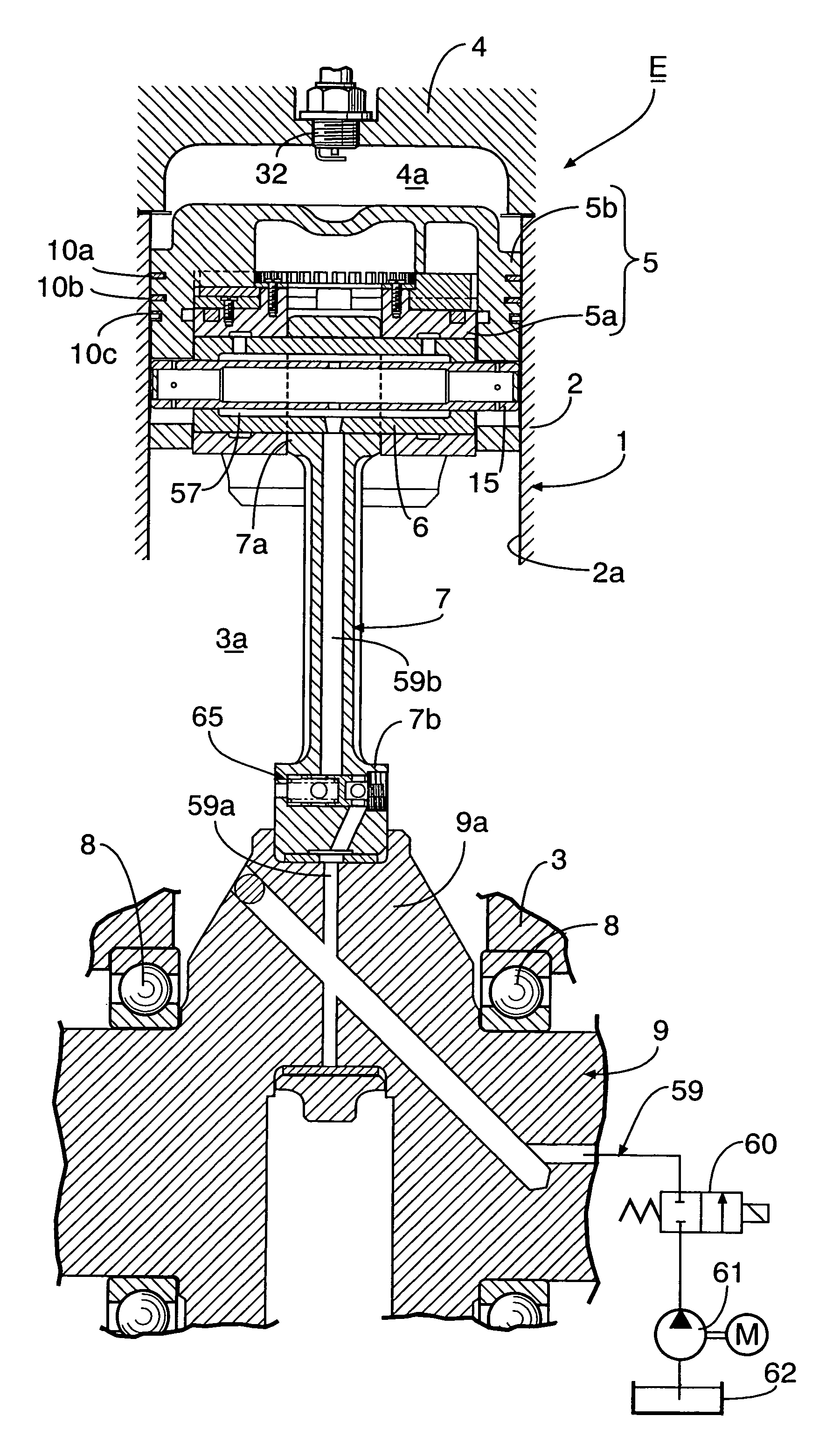Control device for hydraulic actuator in piston
