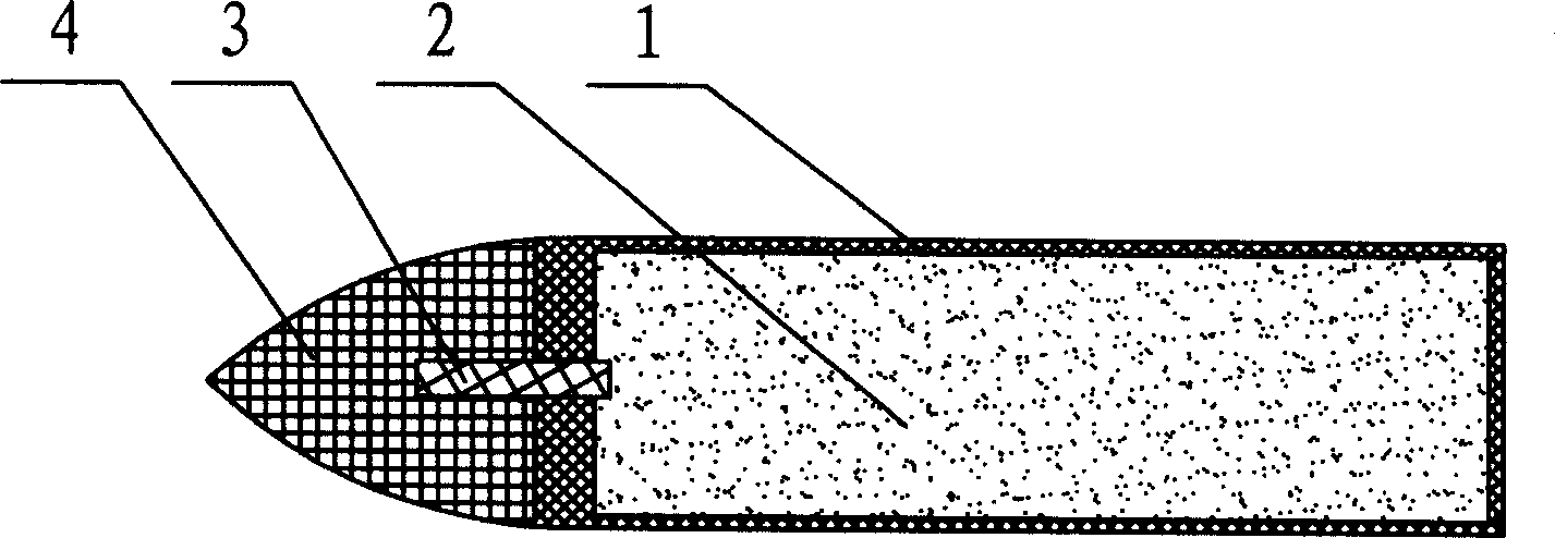 Bullets in use for training and manufacturing method