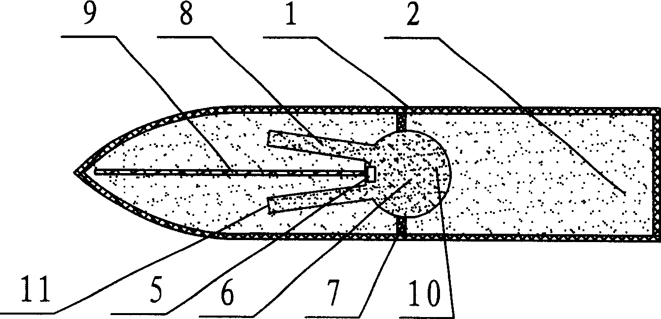 Bullets in use for training and manufacturing method