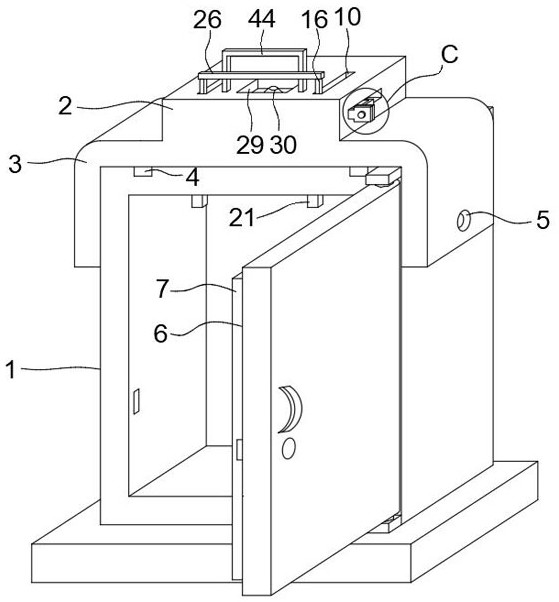 Anti-theft mechanism for computer system integrated electrical control cabinet