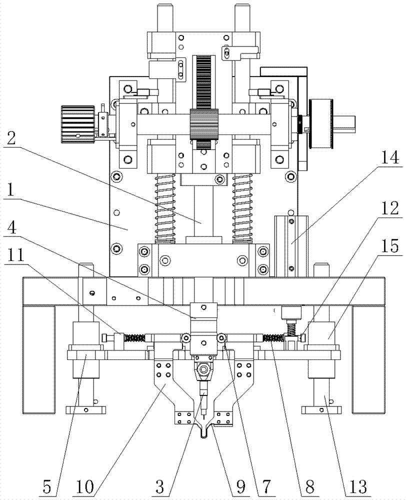Plug-in machine double side push type head plug-in mechanism