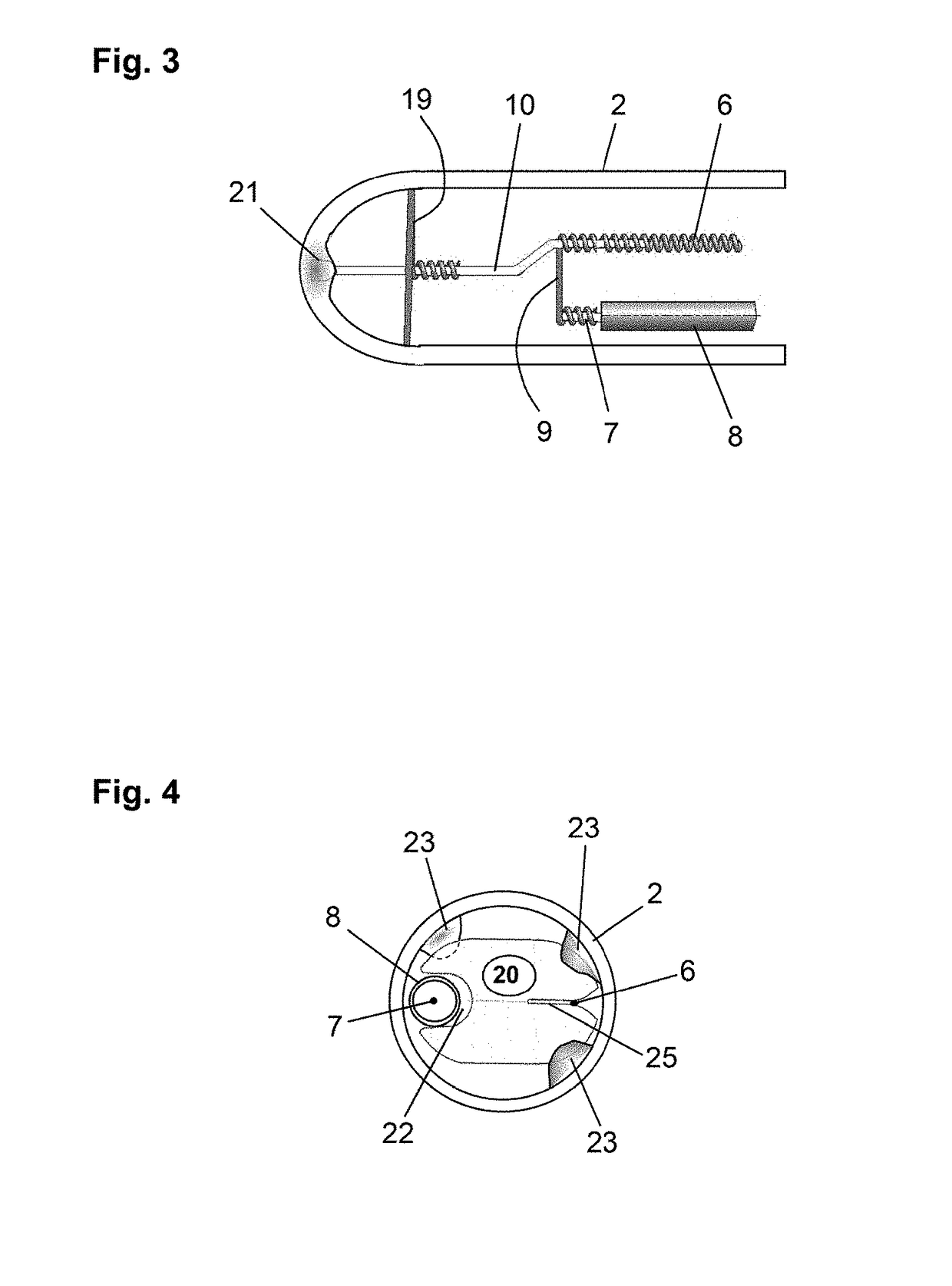 Irradiation device for introducing infrared radiation into a vacuum processing chamber using an infrared emitter capped on one end