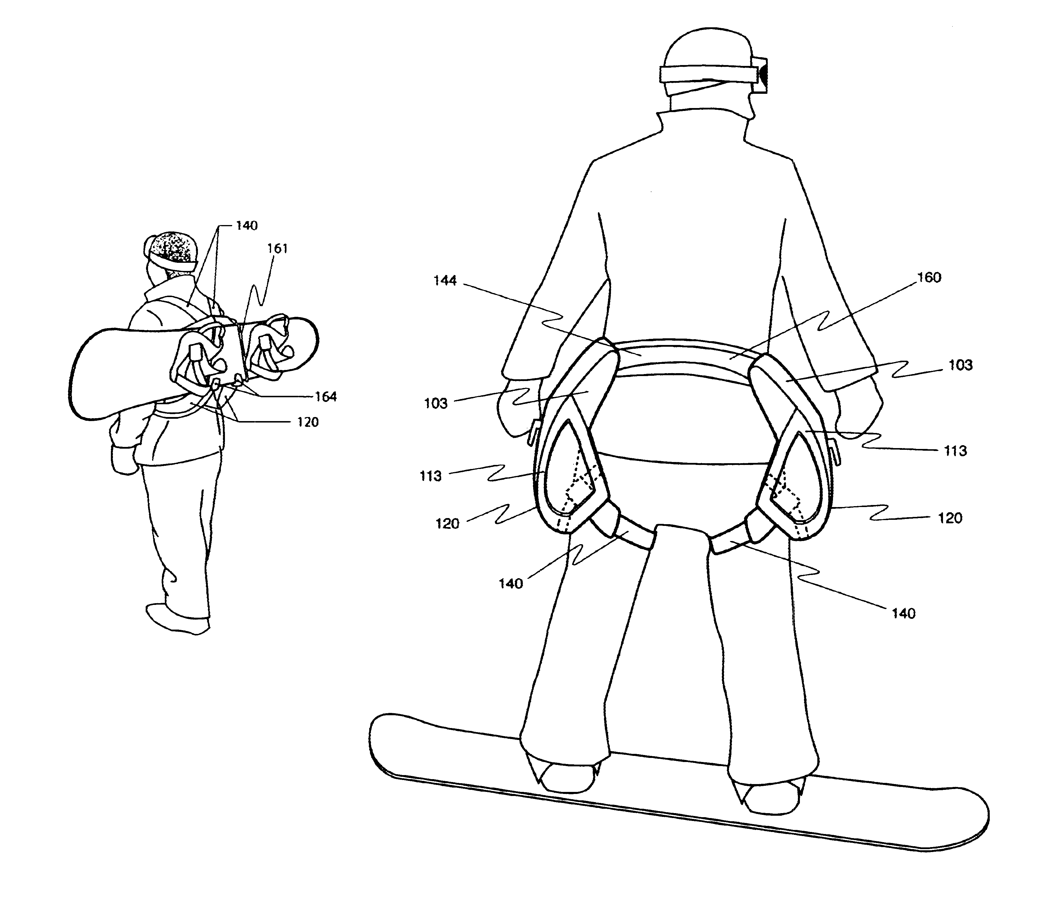 Bifurcated carrier pack for transporting recreational equipment