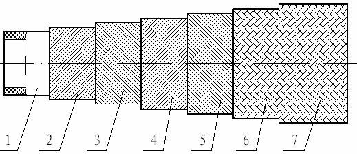 Stainless steel wire strengthened structure of polytetrafluoroethylene flexible pipe assembly with 35MPa pressure rating