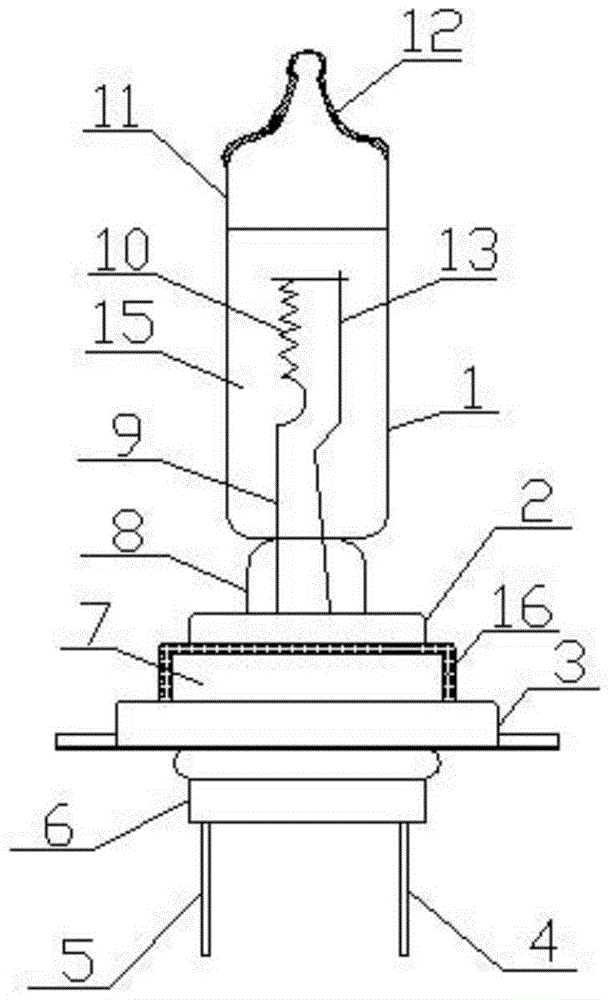 Novel automotive headlamp bulb