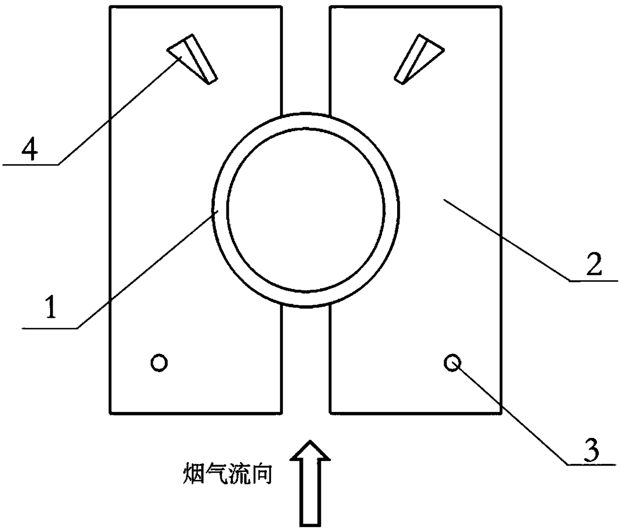 H-shaped finned pipe formed by combining turbulence rods and delta vortex generators