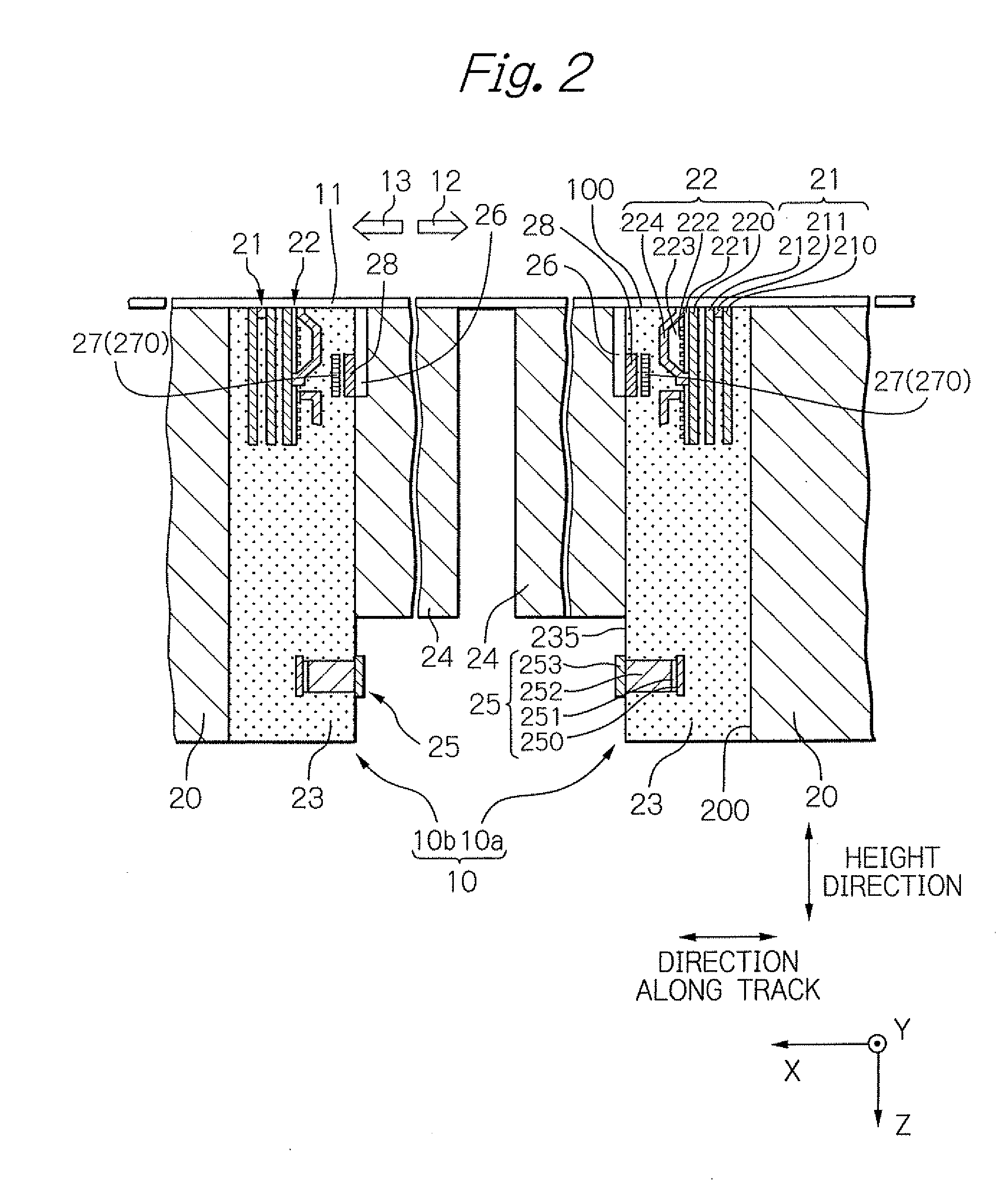 Thin-film magnetic head with variable-volume cavity in medium-opposed surface