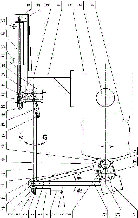 Online following diameter measurement method and device in following grinding