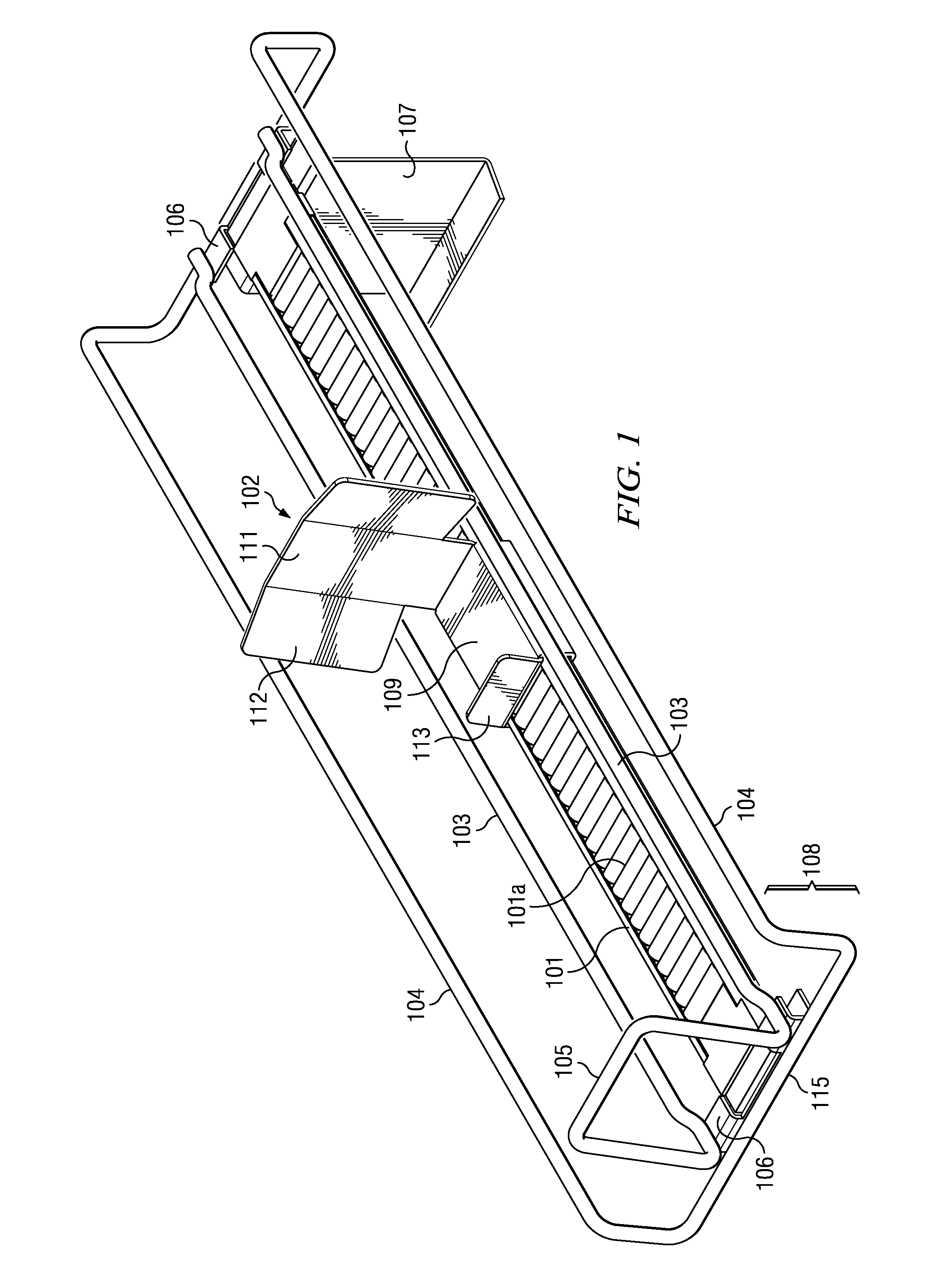 Dual plane self-adjusting shelf