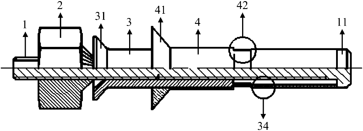 A kind of controllable thread pulling nail with bushing