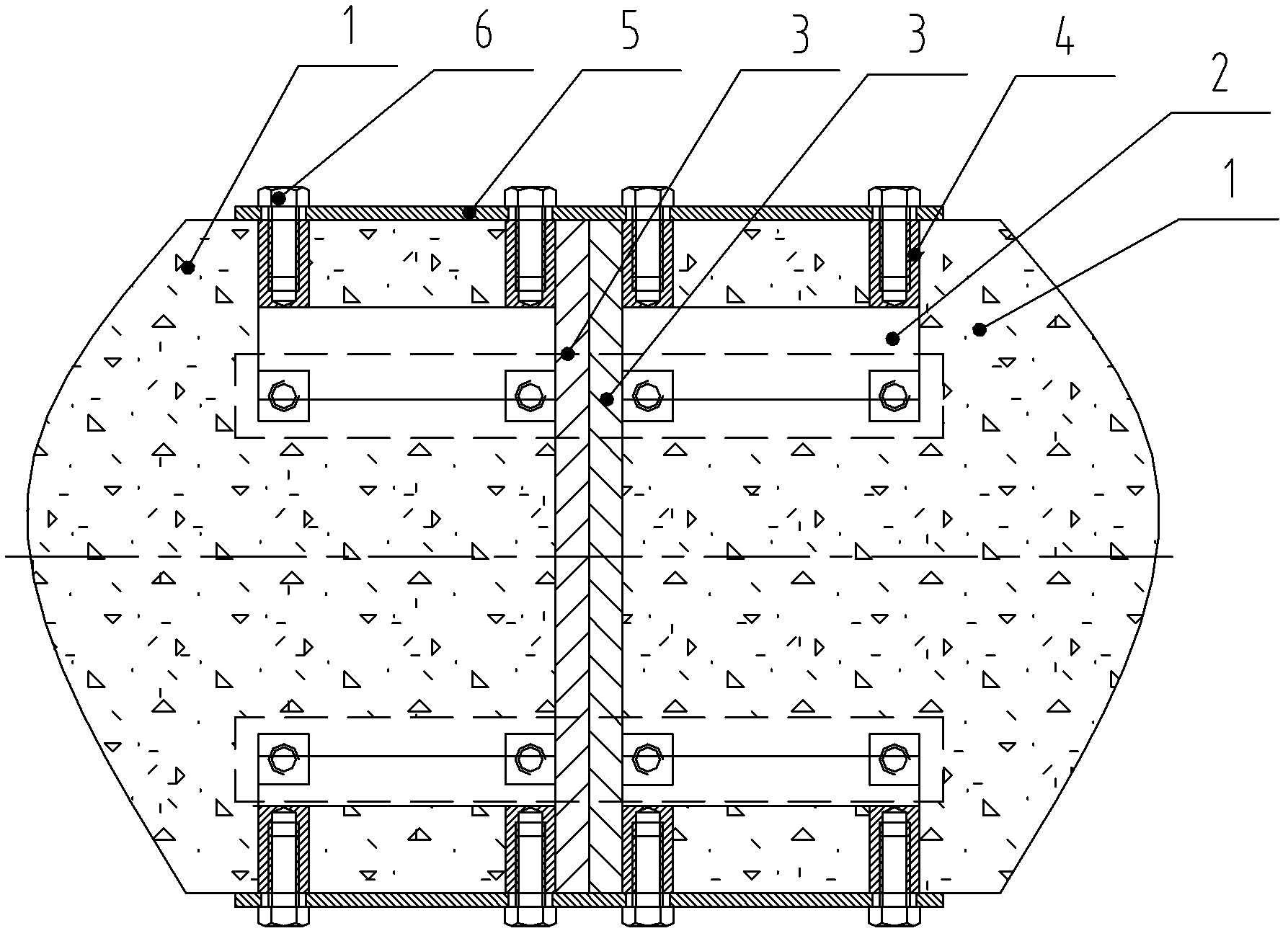 Multi-nut-seat assembled uplift pile