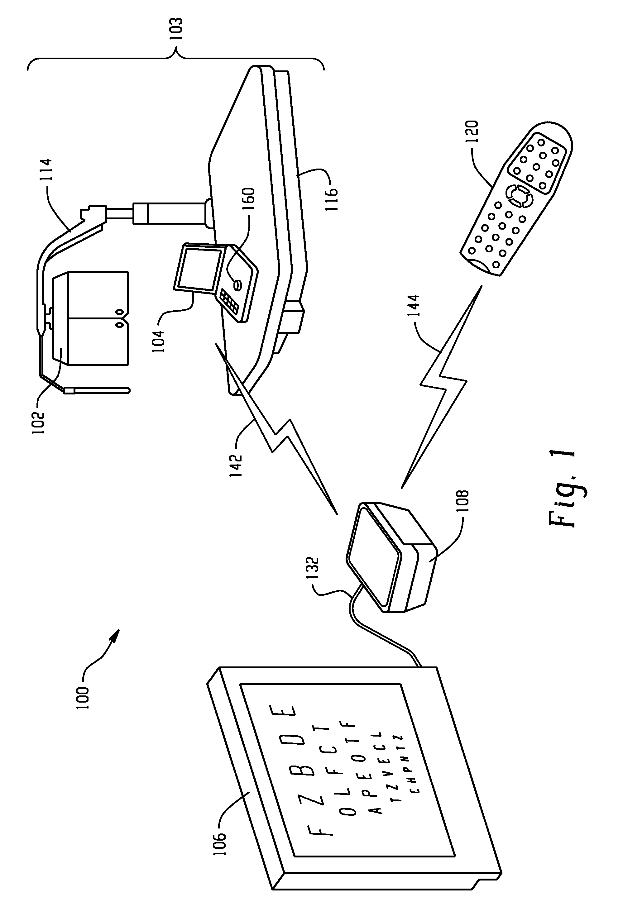 Ophthalmic examination system wireless interface device