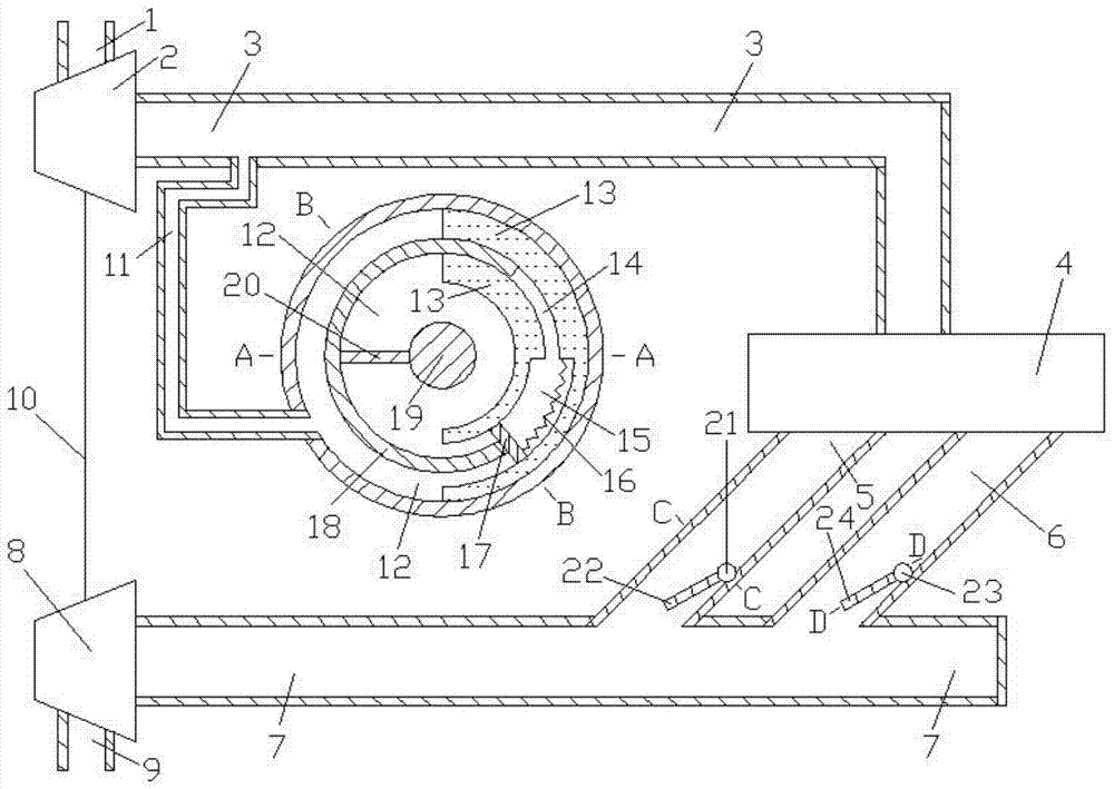 Rotary system with flow holes on the rotating body