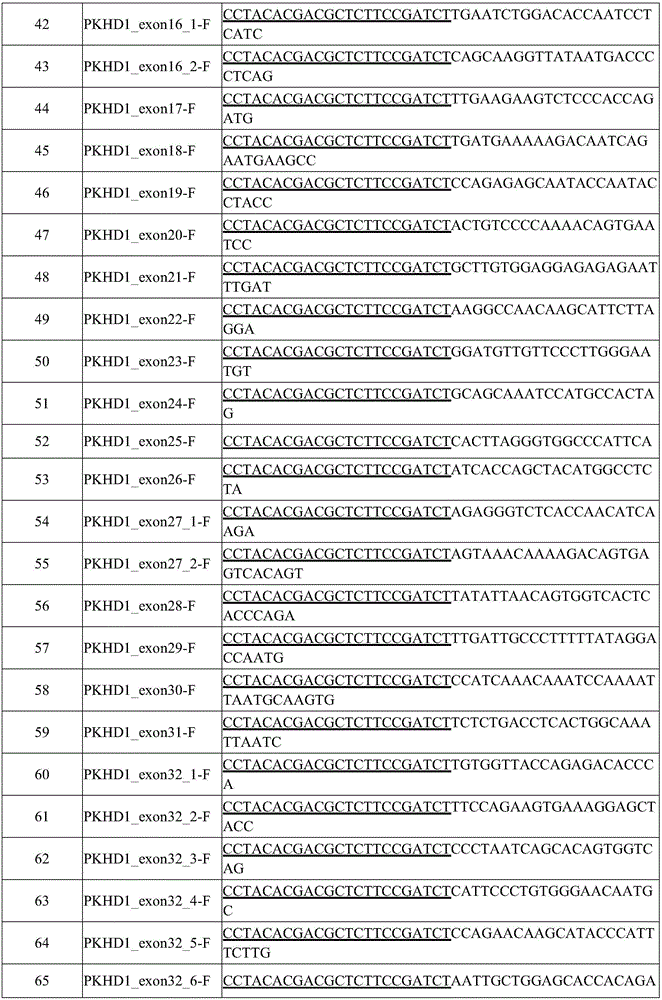 Method for establishing sequencing library of PKHD1 gene mutation and kit and use thereof