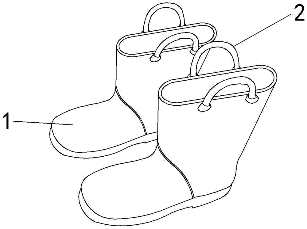 Rain boot with handles