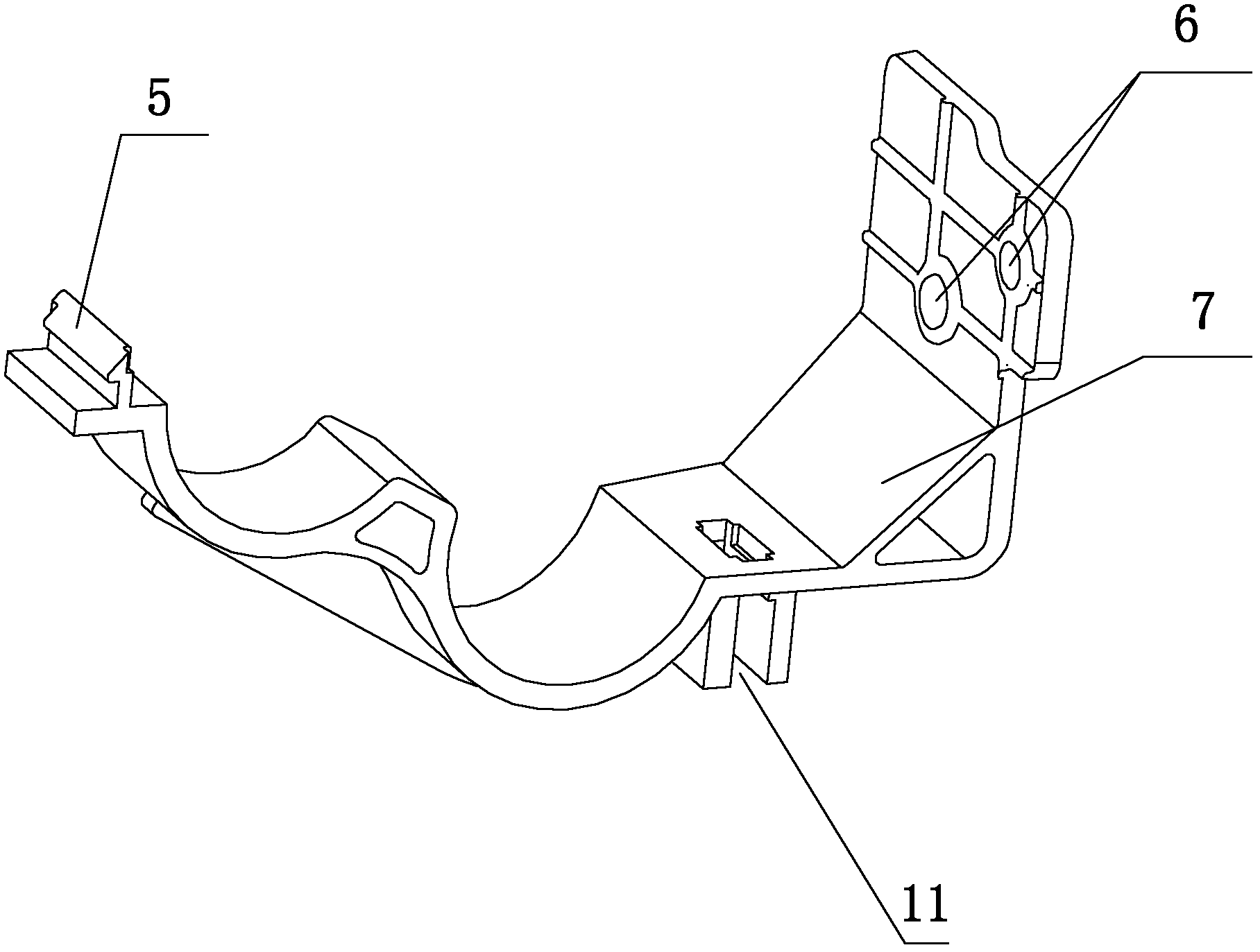 Pipe fixing device with multiple holes