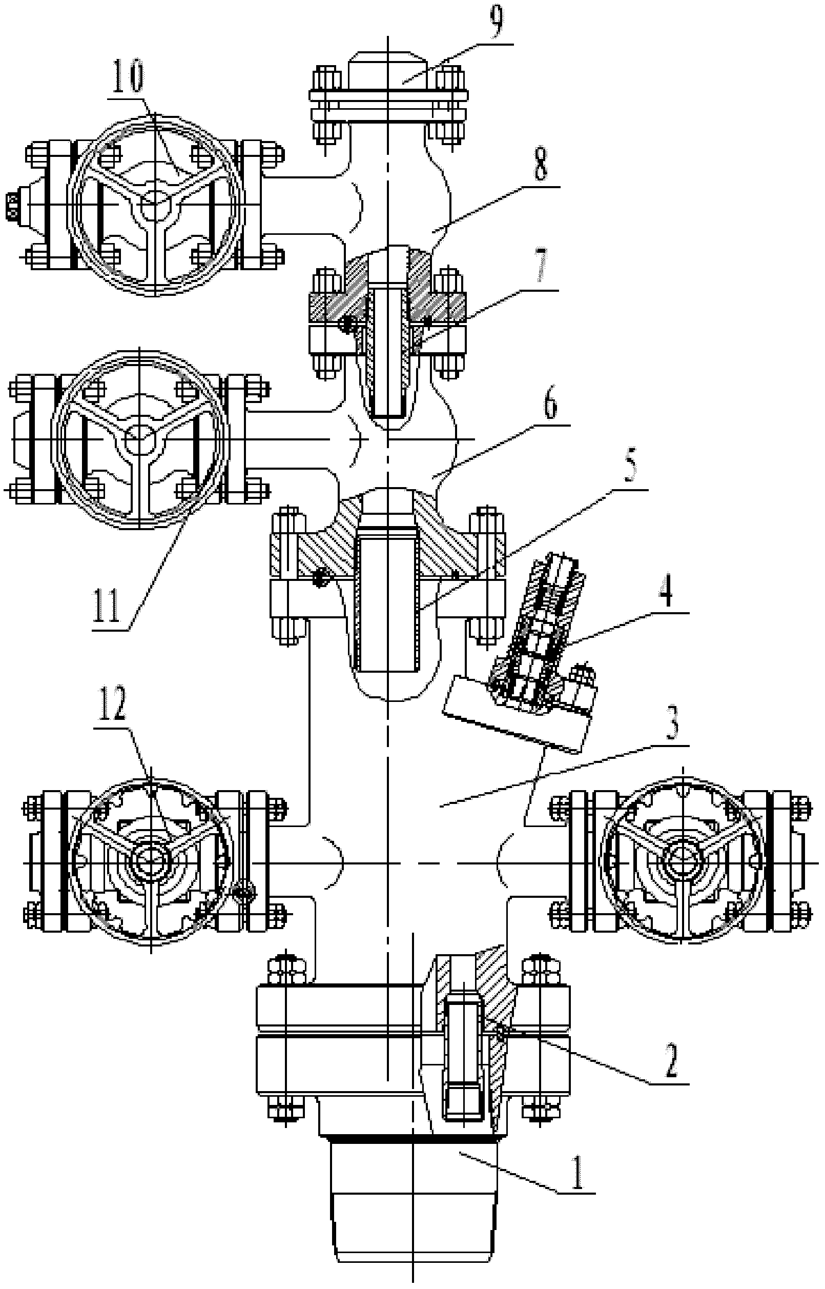 Concentric pipe wellhead device for exploiting thickened oil through steam assisted gravity drainage