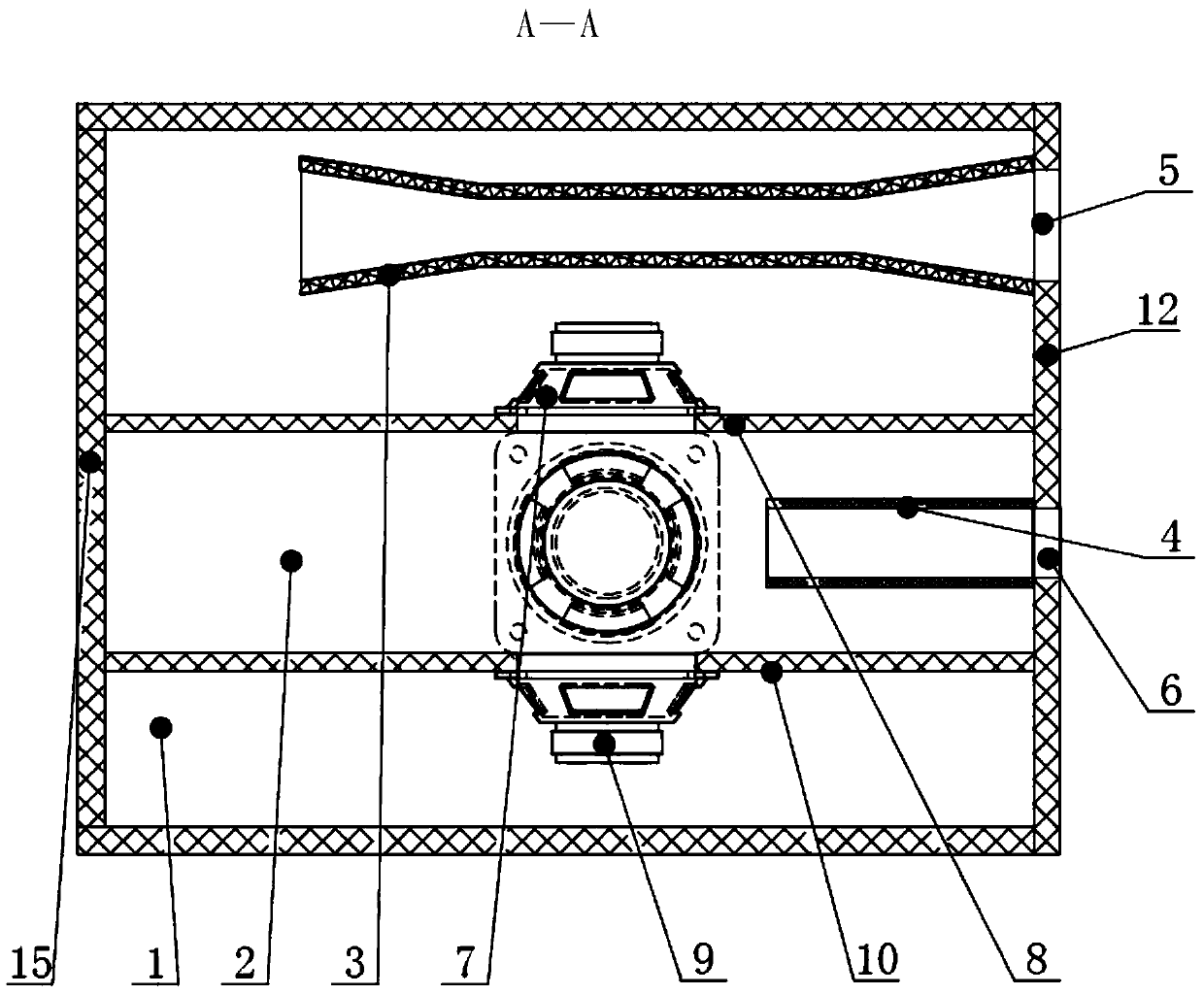 A quadruple acoustic fusion subwoofer