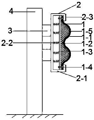 Multi-stage buffering highway barrier structure