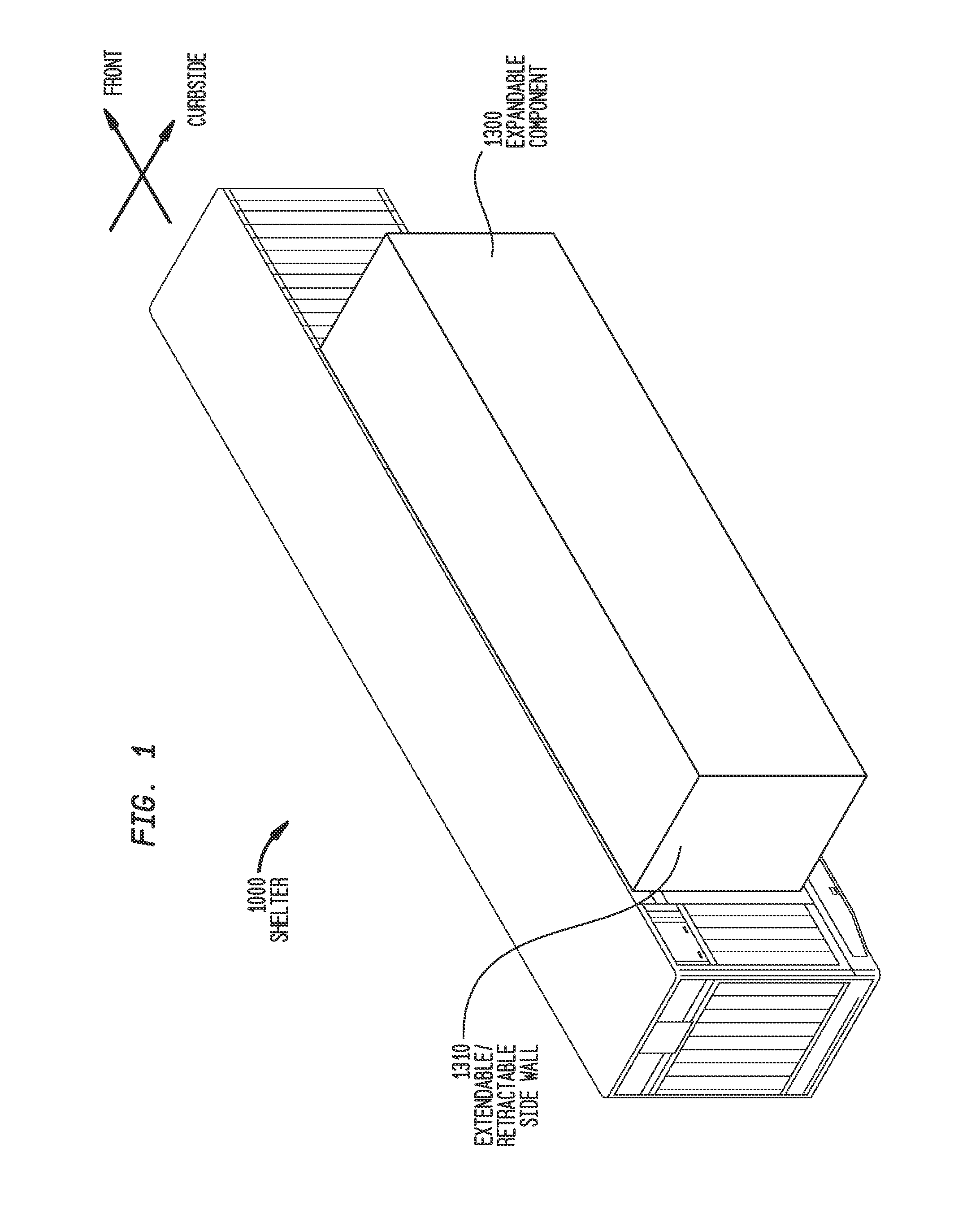 Shelter expandable component supports