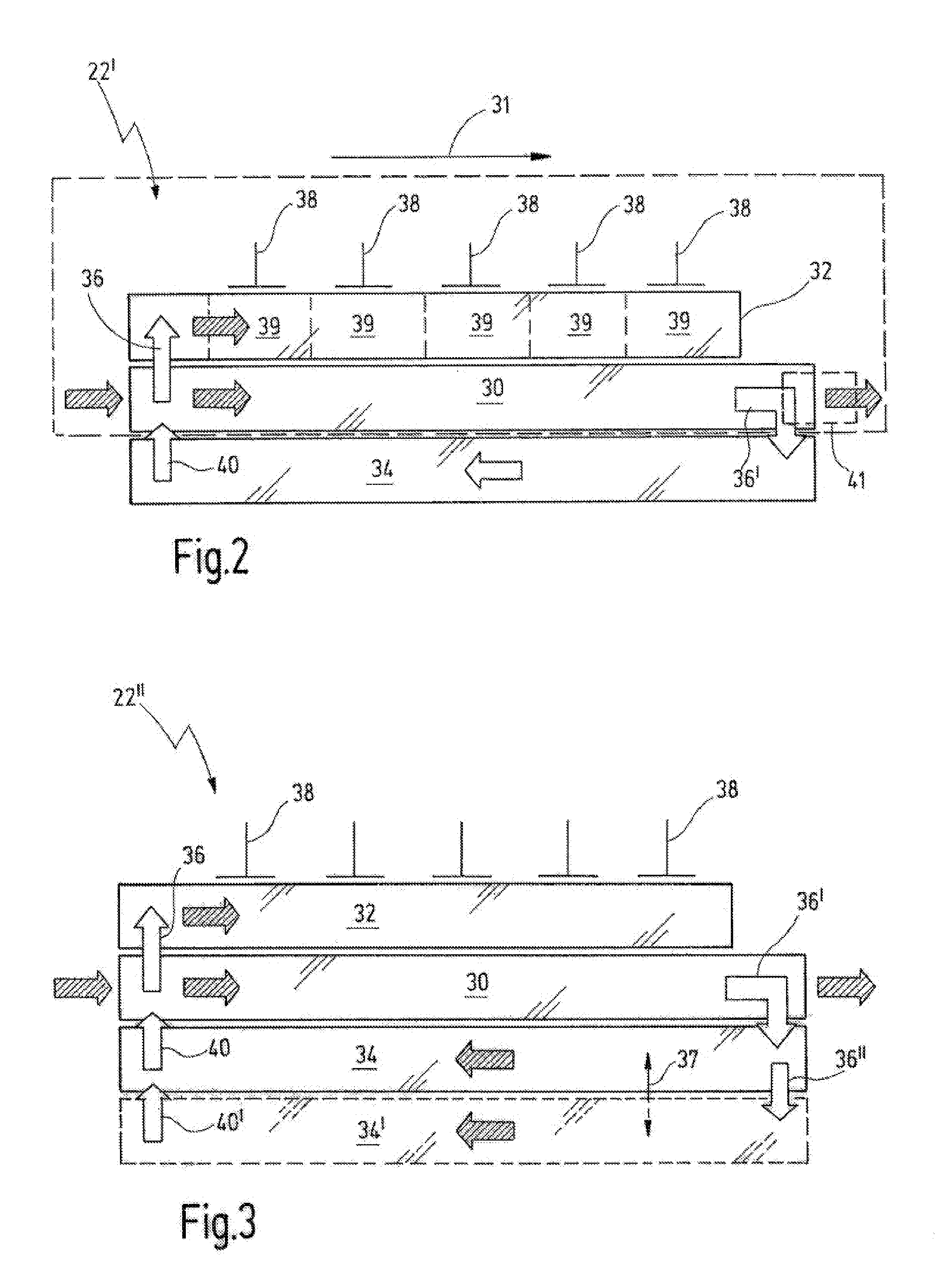 Scalable shipping buffer having an integrated sorting function and corresponding method
