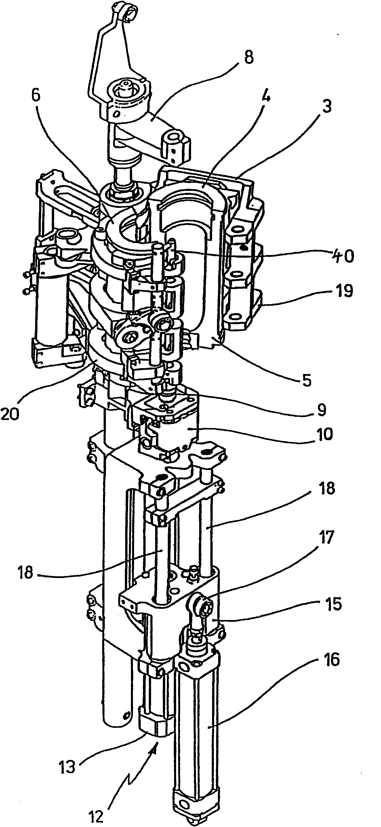 Device for blow-moulding containers