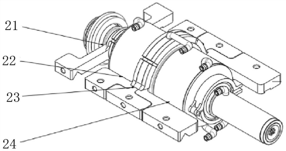 Injection medicine mold splitting and medicine taking device and method thereof