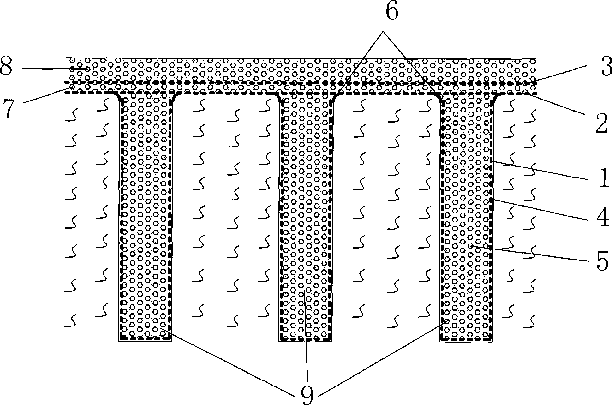 Method for processing soft foundation by net bag method