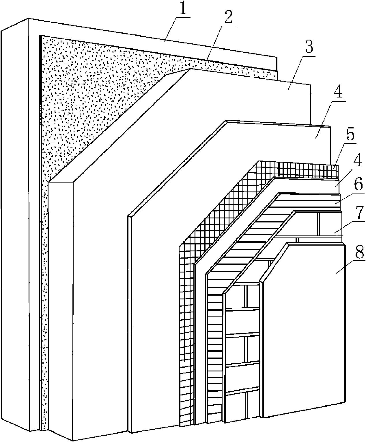 Heat preserving and water proof decoration system outside the external wall and construction method thereof