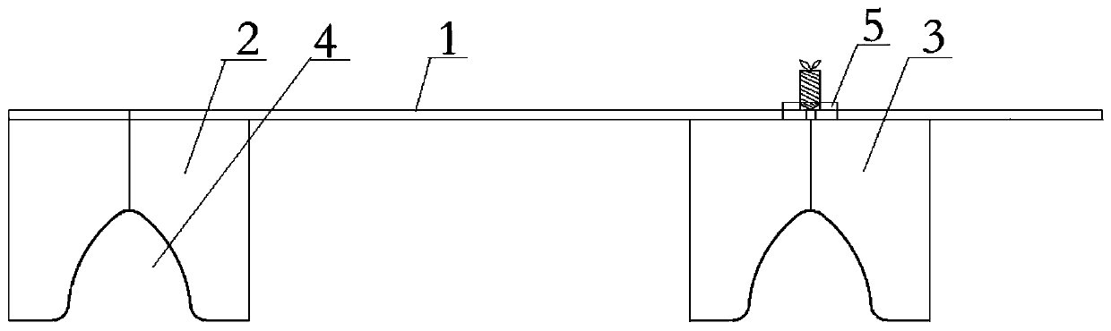 Corrugated plate wave crest distance measuring method