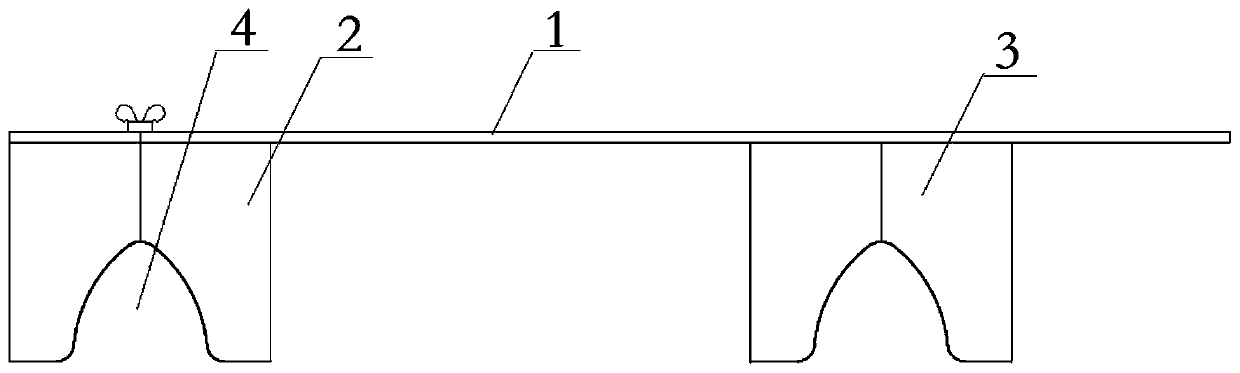 Corrugated plate wave crest distance measuring method