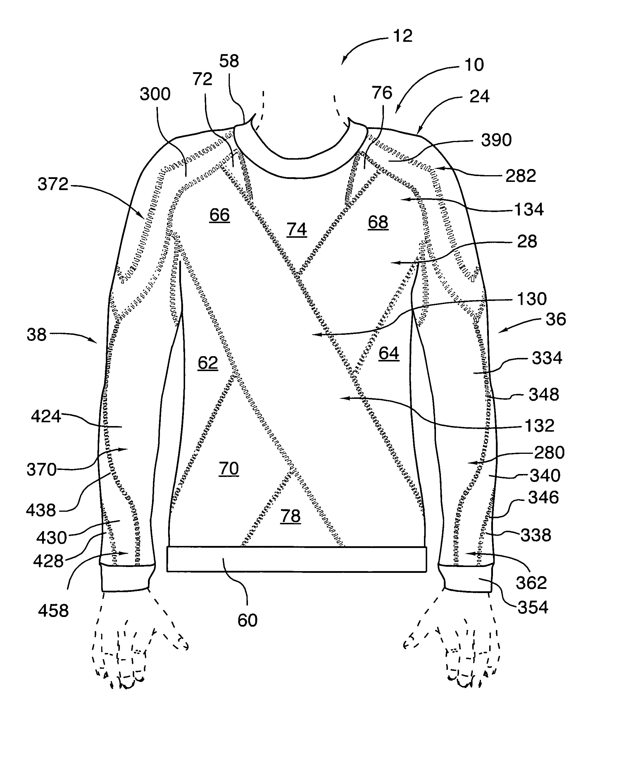 Orthopedic support garment